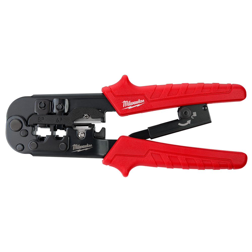 Pince à sertir modulaire à cliquet et outil de dénudage pour connecteurs RJ45 RJ11 RJ12