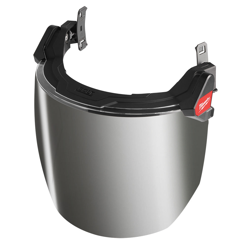 Visière complète avec lentille double couche miroitée à fixer sur un casque de sécurité