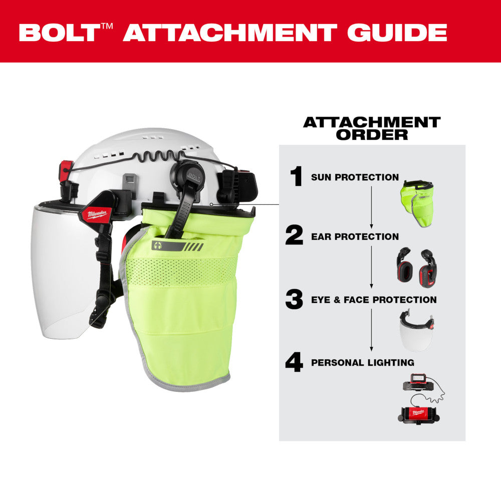 Visière complète avec lentille double couche miroitée à fixer sur un casque de sécurité