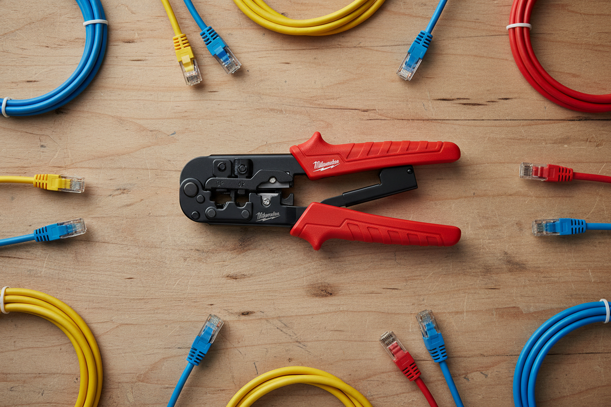 Milwaukee Crimper Flat Lay Top Down